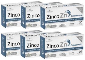 Kit 6 Zinco Zn Concentrado com 30 Cps Softgel - La San Day