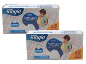 Kit 60 absorventes para seios affagio 0006