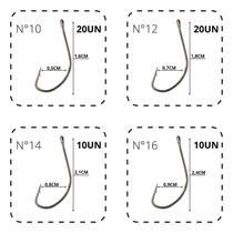 Kit 60 Anzol Maruseigo Pesca N10 N12 N14 E N16 Deyu