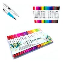 Kit 60 Brush Caneta Pen Ponta Pincel Lettering Canetinha Kit 60 Brush Caneta Pen Ponta Pincel Lettering Canetinha