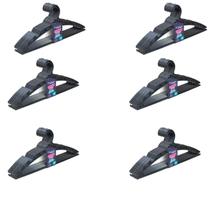 Kit 60 Cabide Preto Super Resistente Conjunto C/10Pç 40x16cm