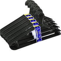 Kit 60 Cabides De Roupa Adulto Preto