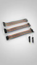 Kit 60 Cabos Jumper 20cm Macho/Femea M/M F/F