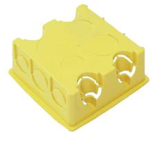 Kit 60 Caixa de Luz Plástica Quadrada Amarela 4x4 - Gerplast