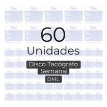Kit 60 Caixas Disco Tacógrafo Semanal 7 Dias 180 Km Dml