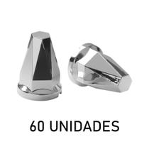 Kit 60 Capa Plástica para Porca de Roda 32mm - Diamante