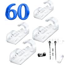 Kit 60 Clips Organizadora de Bagunça Para Cabos Fios de Escritório Computadores Notebooks Cabos de Rede USB HDMI
