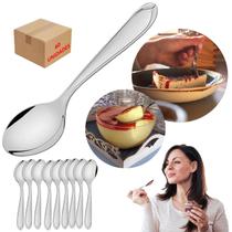 Kit 60 Colheres De Sobremesa Aço Inox Resistente Multiuso