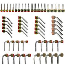 Kit 60 Conexões Ar Cond Oring Fêmea 6 8 10 E 12mm Alumínio