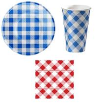 Kit 60 Convidados Pratos Copos Guardanapos Papel Festa Junina