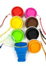 Kit 60 Copo Dobrável Retrátil De Silicone 200ml Kit 60 Copo Dobrável Retrátil De Silicone 200ml