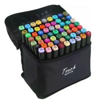 Kit 60 Cores Canetinhas Permanente Touch Com Ponta Dupla