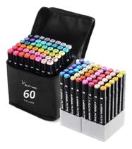 Kit 60 Cores Canetinhas Touch Com Ponta Dupla - Caneta Com Marcador Permanente Kit 60 Cores Canetinhas Touch Com Ponta Dupla - Caneta Com Marcador Permanente