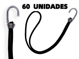 Kit 60 Elásticos Extensor Borracha p/ Caminhão Carreta PRETO