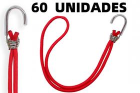 Kit 60 Elásticos Extensor Borracha p/ Caminhão Carreta VERMELHO