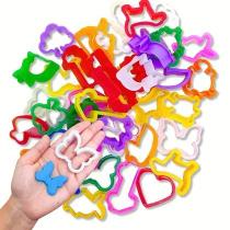 Kit 60 Forminhas para Massinha de Modelar Infantil