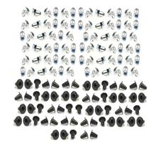 Kit 60 Grampos Metal Revestimento Forro Porta Fusca + 60 Chupetas Borracha
