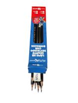 Kit 60 Lápis Sextavado Grafite HB com Borracha corpo preto