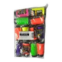Kit 60 Linhas De 100 Jardas Pipa Fluorescente