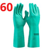 Kit 60 Luva Borracha Nitrílica Verde Produtos Químicos Forro Kit 60 Luva Borracha Nitrílica Verde Produtos Químicos Forro