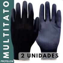 Kit 60 luva pu preta multitato