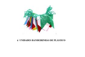 Kit 60 Metros de Bandeirinha de Plástico Festa Junina
