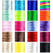 Kit 60 Metros Fio De Cetim Rabo De Rato 1mm Acetinado Fio De Seda Varias Cores