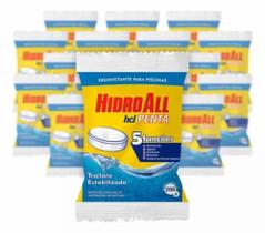 Kit 60 Pastilhas De Cloro Hcl Penta Hidroall Piscina Atacado