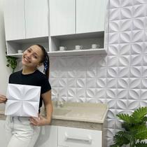 Kit 60 Placas PVC 3d Revestimento De Parede Decorativa 25x25 cm