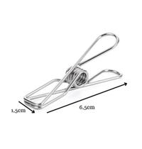 Kit 60 prendedor de roupa de inox 6,5cm roupas varal