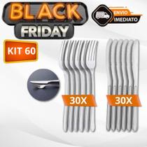 Kit 60 Talheres Garfos e Facas 100% Em Aço Inox Premium Alta Qualidade Para Restaurantes