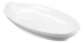 Kit 60 Travessa Oval 24,5cm 180ml Melamina Gourmet Mix Cor Branco