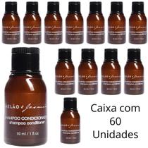 Kit 60 Un De Shampoo 2 em 1 Melão E Jasmim Realgems Frasco De 30ML Para Hotel Pousada e Motel