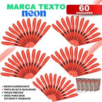 Kit 60 Unidades Marca Textos Vighs Neon