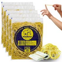 Kit 600 Elástico Látex Mamuth Para Escritório 500 Gramas Resistente