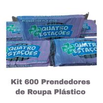 Kit 600 Prendedores de Roupa Plástico Pregador Varal - Quatro Estações