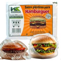 Kit 600 Sacos Plástico leitoso para Hamburguer 20x14cm festa