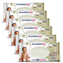 Kit 600 toalhas umedecidas personalidade baby total care 20 cm x 15 cm