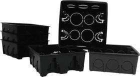 Kit 60PC Caixa de Luz Plastica 4x4 Simples Preta Octogonal - Brasipla