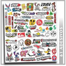 Kit 61 Adesivos Super Cartela Para Bike Capacete Moto Carro Kit 61 Adesivos Super Cartela Para Bike Capacete Moto Carro