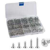 Kit 610 parafusos philips cabeça chata plana inox m3