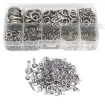 Kit 620 arruelas pressao inox m2 m2.5 m3 m4 m5 m6 m8 m10 m12 Kit 620 arruelas pressao inox m2 m2.5 m3 m4 m5 m6 m8 m10 m12