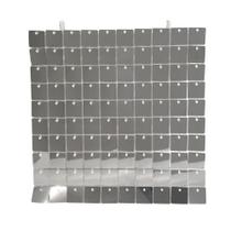 Kit 64 Unidades Painel Decorativo Lantejoula Shimmer Wall Prateado Kit 64 Unidades Painel Decorativo Lantejoula Shimmer Wall Prateado