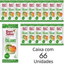 Kit 66 Unidades De Molho Italiano Bom Sabor Para Salada Em Sachê 10g Para Pousada Restaurante