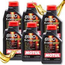 Kit 6lt Óleo Motul 8100 Xcess 5w40 Sintético Carro 6 Litros