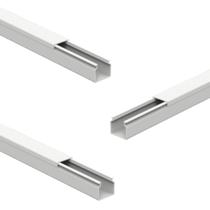 Kit 6mts Canaleta Fechada Painel Elétrico Fio 20x20 Branca Kit 6mts Canaleta Fechada Painel Elétrico Fio 20x20 Branca