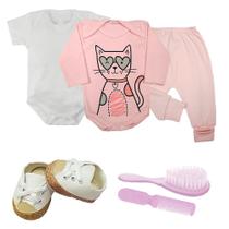 Kit 6Pç Roupa De Bebê Masculino Feminino Barato Maternidade