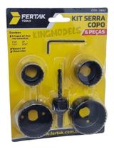 Kit 6pçs Serra Copo Para Madeira Gesso Plástico Fertak 2902