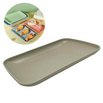 Kit 6Pçs Travessa De Bambu Pp Para Servir Bandeja 21X14Cm Kit 6Pçs Travessa De Bambu Pp Para Servir Bandeja 21X14Cm