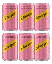 Kit 6u Schweppes Tônica Rose Frutas Vermelhas Lata 220ml Kit 6u Schweppes Tônica Rose Frutas Vermelhas Lata 220ml